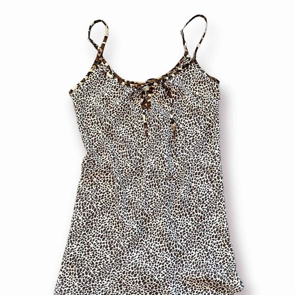 Sheer Leopard Print Retro Slip by Murano - Picture 1 of 5